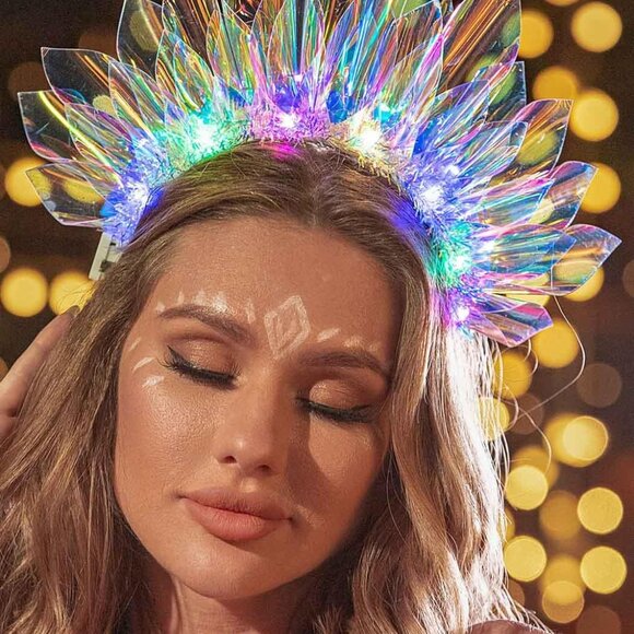 Light Up Headband LED Hair Accessory Flashing Party Crown for Women - Picture 5 of 6